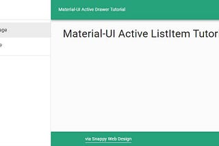 How to set an Active List Item Link Material UI