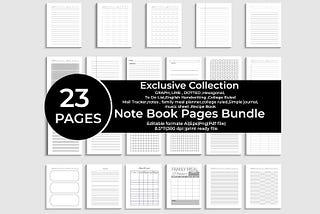 KDP Notebook Pages Bundle