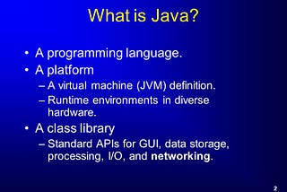 VARIOUS TOPICS IN JAVA