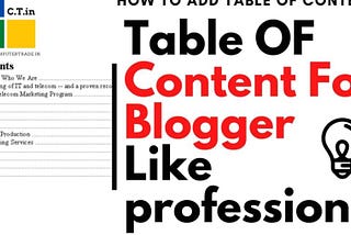 Add Automatic Table Of Contents In Blogger Posts — Computertrade
