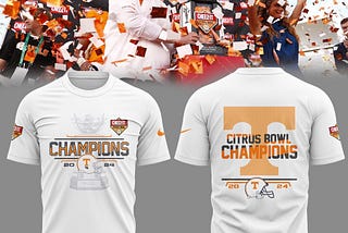 NCAA Tennessee Volunteers Football 2024 Citrus Bowl Champs T Shirt