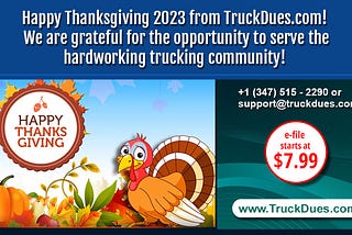 Let’s Express our Gratitude for the Trucking Community this Thanksgiving Day!