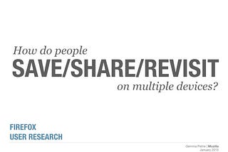 Save, Share, Revisit