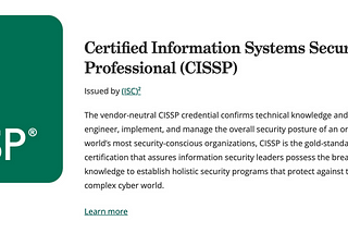 How I got my CISSP