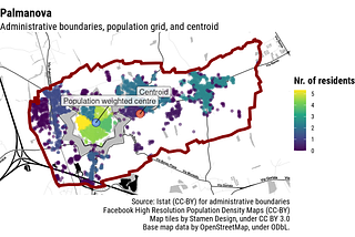 How to find the population-weighted centre of local administrative units