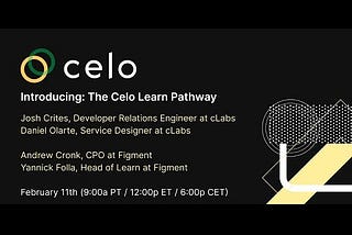 Celo Network learning pathway