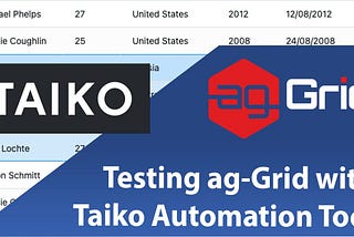 Testing ag-Grid with Taiko Automation Tool