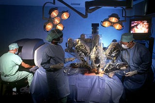 Doctors perform the Robotic Heart Surgery