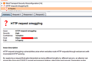 Leveraging Burp Suite extension for finding HTTP Request Smuggling.