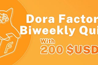 Dora Factory Quiz Online(04/23)