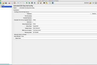 Extended-CSV dataset config for JMeter