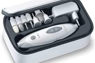 Sanitas SMA 35 Set De Manucure/pédicure Ã‰lectrique | Avec 7 Embouts Professionnel Pour Le Soin Des Ongles | Blanc/argent