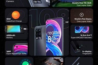 Realme  8 Pro (Infinite Black, 128 GB) (6 GB RAM)