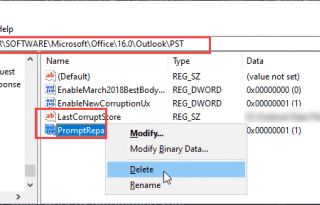 Outlook error: Something is wrong with your data files.