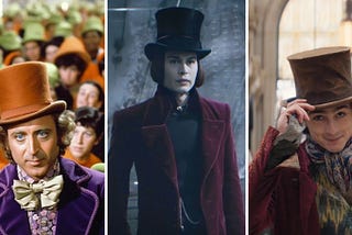 Wonka through the ages: exploring the enchanting sets of three iconic film adaptations —…