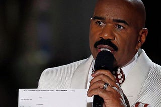 Steve Harvey Inadvertently Sends America into Nose Dive after Mistakenly Naming Donald Trump the…