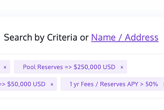 Using the Advanced Pool Search in APY.vision