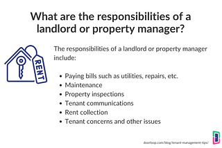 Property manager responsibilities