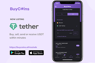 Trading USDT Peer-to-Peer — Now Available on BuyCoins!