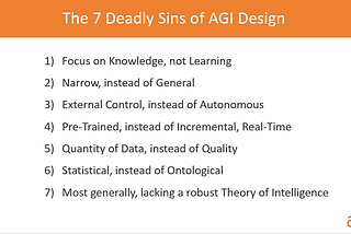 The insanity of Huge Language Models, and how to get to AGI