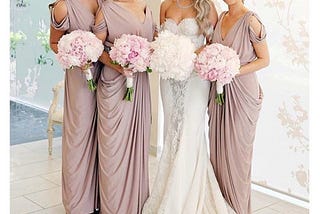 Bridesmaids in @whiterunways Darla Dress — #whiterunway…