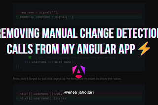 Removing manual change detection calls from my Angular app ⚡️