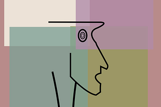 An abstract image of a face
