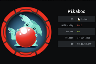 HackTheBox — Pikaboo