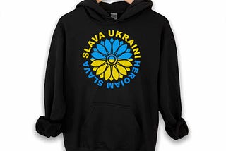 Ukrainian Sunflower Slava Ukraini Heroiam Ukraini Pullover Hoodie shirt — olafprint