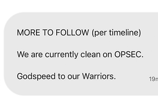 WeAreCurrentlyCleanOnOPSEC .com