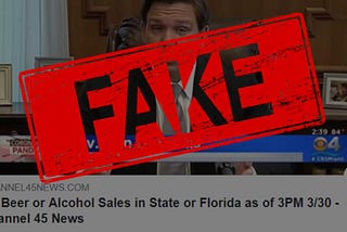 Fake News: Covid-19 Alcohol Ban