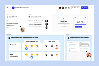 I visualization of the Design Team Health Check with multiple participants collaborating