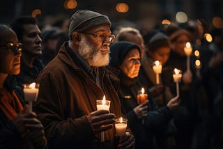 A candlelit vigil