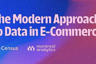 Title slide featuring Montreal Analytics & Census logos