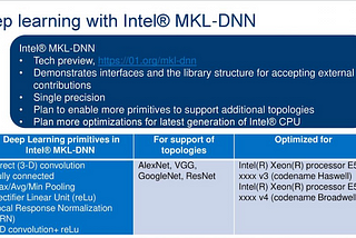 Accelerating Deep Learning on CPU with Intel MKL-DNN