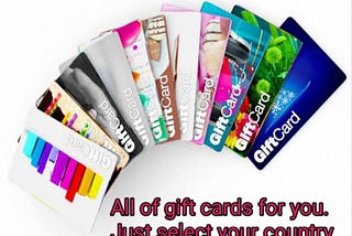 Gift card for worldwide