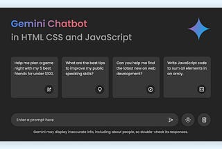 Build A Google Gemini Chatbot with HTML CSS and JavaScript