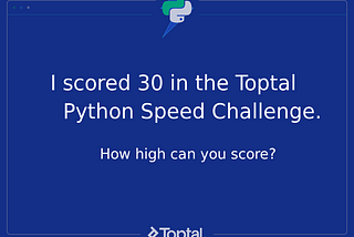 Toptal Python speed coding challenge