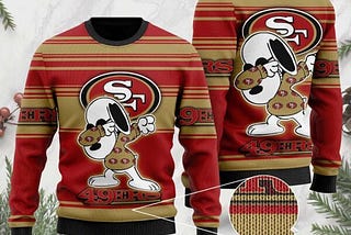 NFL San Francisco 49ers Snoopy Dabbing Football Christmas Ugly Sweater