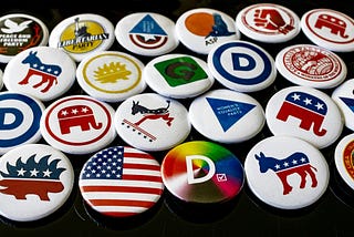 Pins of political parties