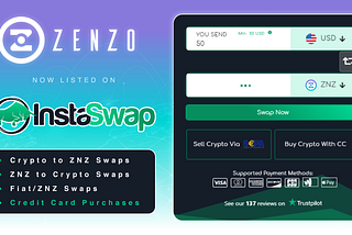 ガイド：クレジットカードでZNZを購入する方法（InstaSwap）