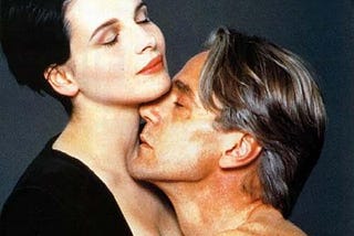 Juliette Binoche and Jeremy Irons in “Damage (1992)”