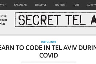 Learn to code in Tel Aviv during Covid