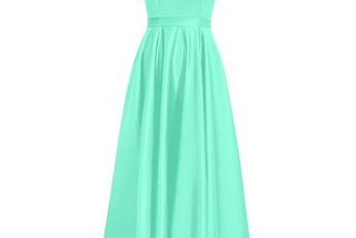 Turquoise Azazie Jakayla — Boatneck Satin Keyhole Floor Length Dress