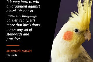Arguments and Art