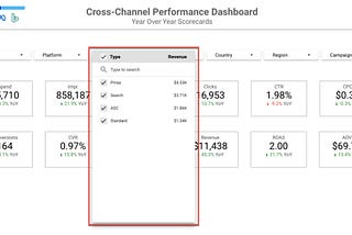 Dimension filter in Looker Studio report.