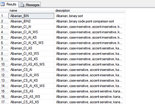 SQL Server Collations Find current collation and all supported collations — Parv The IT Geek
