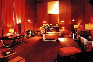 The Roxy Suite in Radio City Music Hall, furnished by Donald Deskey.