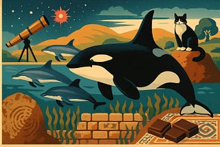 Killer Whales and Dolphins Decided to Hunt Together
